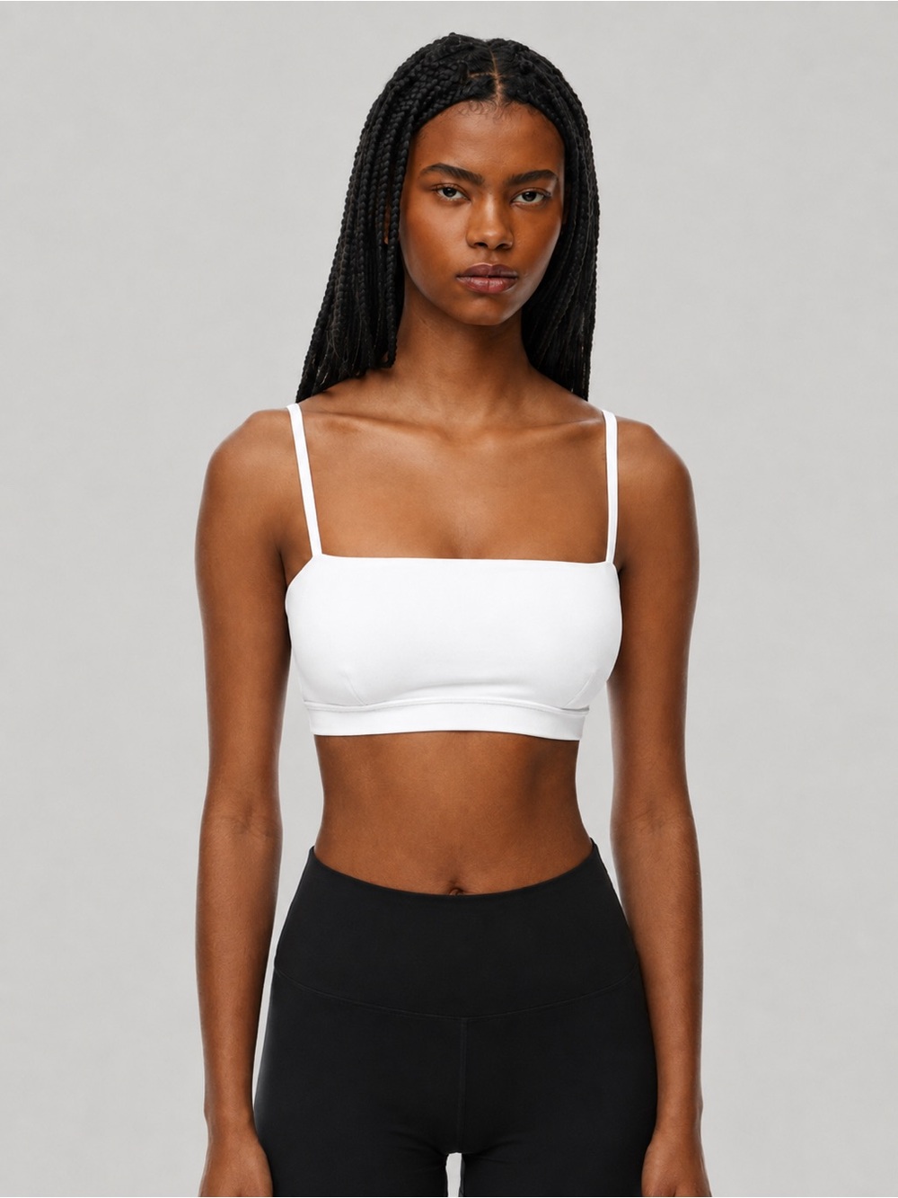 Aritzia Golden BUTTER Alignment Sports Bra Top White Size S